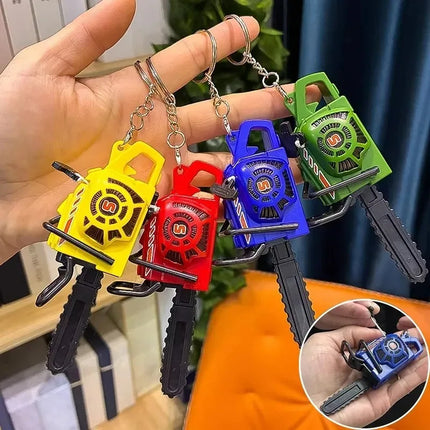 Mini Chainsaw Keychain Stress Relief Toy for Keys Backpack Bag Realistic Chainsaw Toy Funny Gadget Chainsaw Key Ring Gift