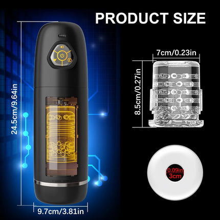 Automatic Male Masturbator APP Controlled Penis Pump with 10 Thrusting & Rotating Electric Pocket Pussy for Men Adult Sex Toys