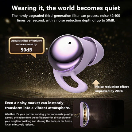 Sleep Bluetooth Earbuds ANC Noise Cancelling with Translation In-Ear Headphones Portable Charging LED Display for Travel Work