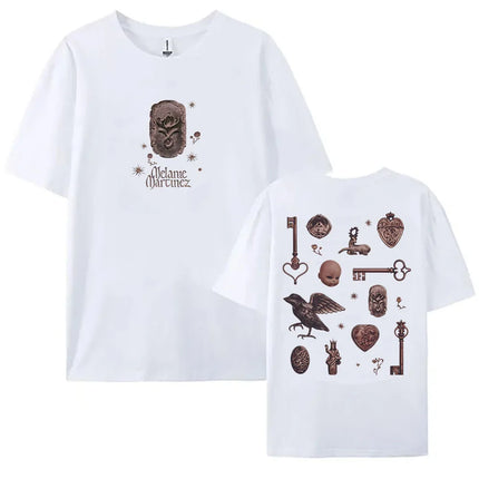 Album Heads T-shirt Summer Short Sleeve Loose Female Tshirts Unisex Streetwear Casual O-neck Graphic Print Tees