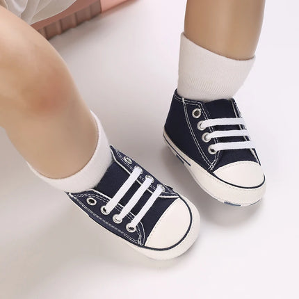 0-18 Months Newborn Baby Shoes Classic Fashion Casual Sports Shoes for Boys and Girls Non slip Soft Sole Walking Shoes