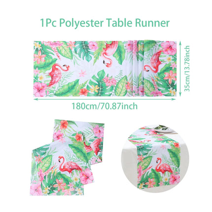 Hawaiian Garland Table Runner Hawaii Luau Tropical Party Decor Kids Favors Tableware ALOHA Summer Beach Birthday Party Supplies