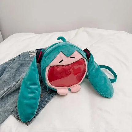 Anime Hatsune Miku Cosplay Plush Backpack Ita Bag Women Bag Shool Student Men Velvet Shoulder Bag Girl Gift