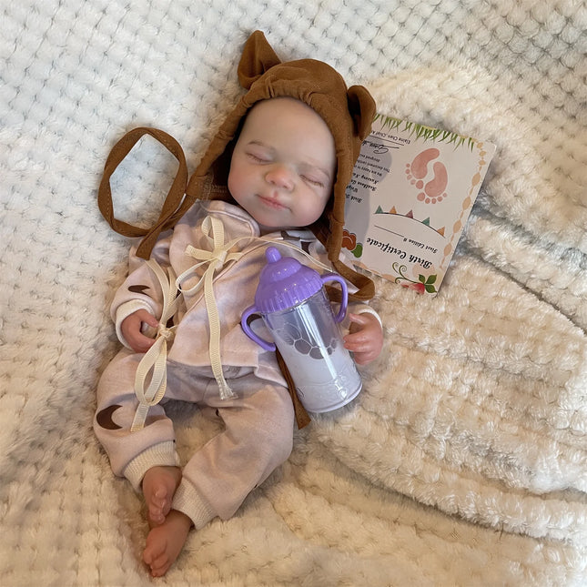 33cm Can Open Mouth Pascale Solid Silicone Reborn Baby Girls With Cute Clothes Lifelike Washable Newborn Baby Doll