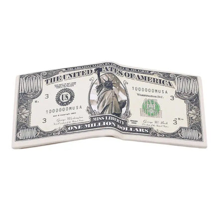 Men's Wallets With US Dollar Pattern Male PU Leather Wallet With Card Holder Coin Pocket Purse Fashion Large Capacity Purse Bag