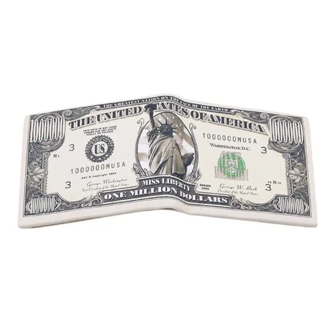 Men's Wallets With US Dollar Pattern Male PU Leather Wallet With Card Holder Coin Pocket Purse Fashion Large Capacity Purse Bag