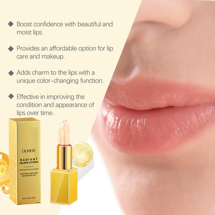 Gold Foil Moisturizing Lip Balm Moisturizes Brighten Lips Care Prevents Cracking Long Lasting No Fading Makeup Gloss Lipstick