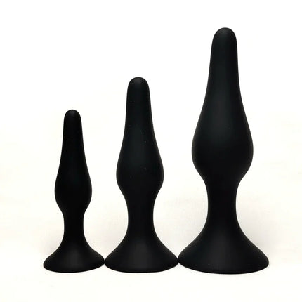 Multi-size Silicone Butt Plug Dilator G-spot Massage Toy Suction Cup Design Adult Personal Products
