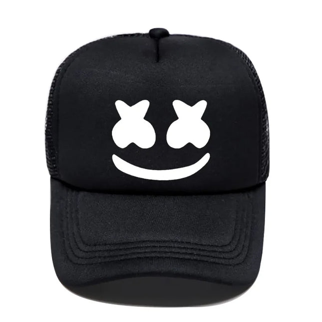 Fashion Cartoon Mesh Baseball Caps Men Women Hip Hop Snapback Hat DJ Marshmallow Cap Summer Breathable Mesh Outdoor Sun Hat