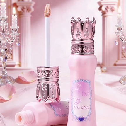 Hua Yin Ji Brightening Concealer, a fair-skinned girl's tender pink look, natural nude makeup, and a natural look,flowers