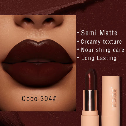 Coffee Velvet Lipstick - Luxurious Deep Nourishing Matte Finish Long-Lasting Waterproof Lip Color