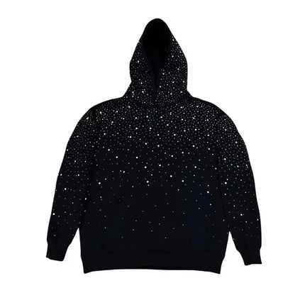 2025 Hooded Sports Pullover, Hot Stamping Diamond Couple Style Streetwear, INS
