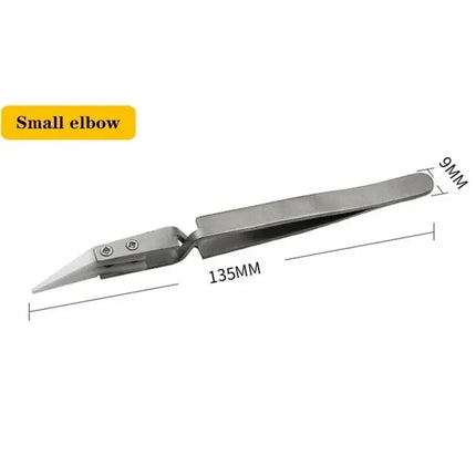 1-3pcs Ceramic Tip Labor-saving Electronic Soldering Tweezers, Anti-Static Reverse Acid Resistant Precision Chuck Tweezers 2025