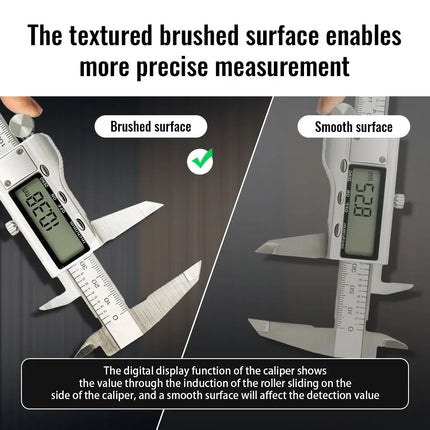 6 Inch 150mm Digital Vernier Caliper Stainless Steel Micrometer Measuring Tool Depth Ruler