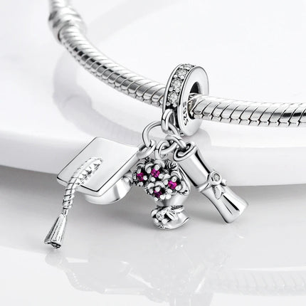 New 925 Sterling Silver Charms Bead Red Cherry Strawberry Love Heart Charm Fit Original Bracelet Pendant DIY Jewelry For Women