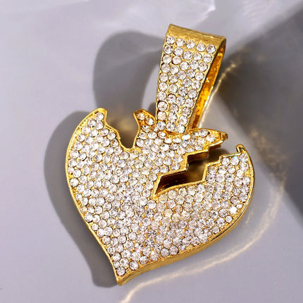 Hip hop Men Iced Out Cuban Link Chain Necklace for Men withPanda Tiger Shark Lip Heart Dollar Pendant Wholesale Jewelry Gifts