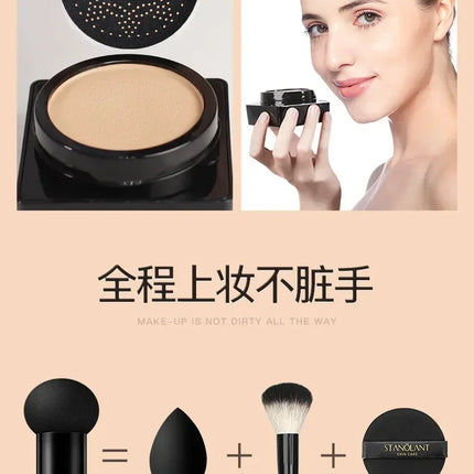 Waterproof BB Cream Mushroom Head Air Cushion CC Cream Moisturizing Matte Full Coverage Acne Scars Brighten Skin Tone Cosmetics
