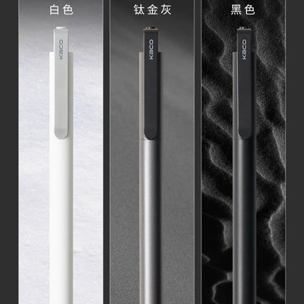 KACO Gel Pens Press Signature Pen Stationery Metal Pen Clip 0.5mm Black Ink Quicking Drying Large Capacity 800M Smooth Writing