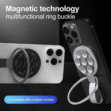 Universal Mirror Magnetic Phone Holder for Magsafe 360° Rotation Folding Magnet Bracket for iPhone 17 16 Samsung Portable Stand