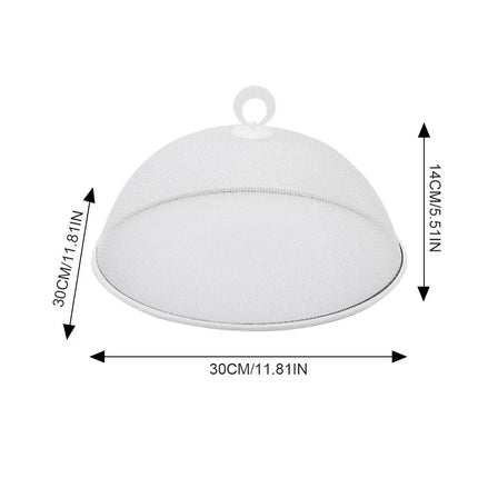 30cm Round Mesh Food Cover Umbrella Style Fine Net Anti-fly Insect Proof Breathable Dish Tent Kitchen Food Protective Shield