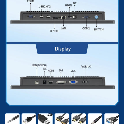 13.3 Inch All-in-One Capacitive Touch PC Industrial Panel PC with VESA Mount Compatible with Windows 10 or 11