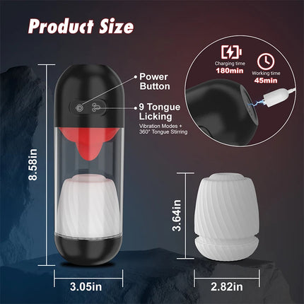 Automatic Male Masturbator Cup Thrusting Rotating Oral Sex Vagina Pussy Soft Silicone Toys Blowjob Masturbation Adult Supplies