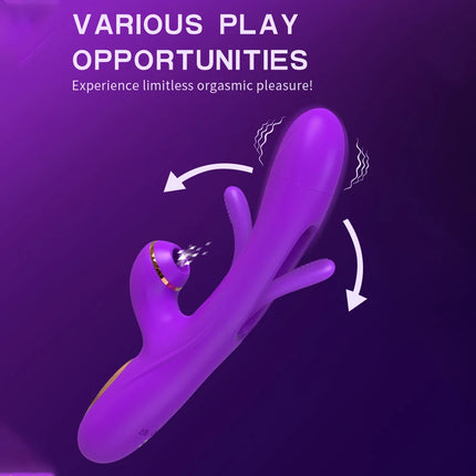 Tapping Flapping Vagina Vibrator for Women Clit Sucker Rabbit Sucking G-Spot Vibrator Female Masturbator Sex Toy for Woman