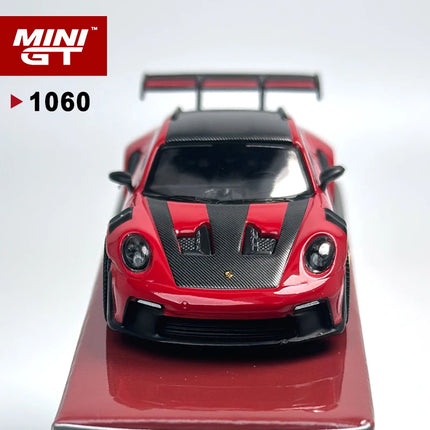 MINIGT 1:64 Porsche 911 (992) GT3 RS Weissach Package Guards Red Alloy Car Model 1060