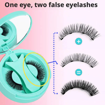 NEW Reusable Magnetic False Eyelashes With Magnetic Tweezers Natural Curly Fluffy Non Glue False Eyelashes Face Makeup Tool