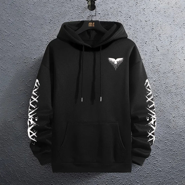 2025 Brand New Black Sweatshirts Autumn Winter Male Daily Casual Sporty Jogging Hoodie Men's Outwear Fashion Pullover