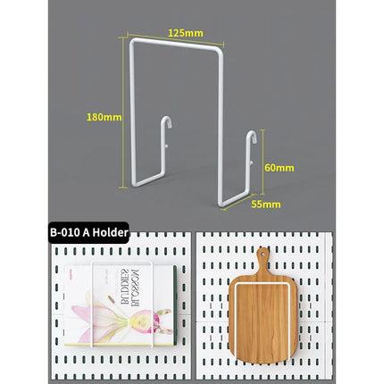 Home & Office Desktop Pegboard: Height-Adjustable Standing Storage Rack for Supplies, Also for Decorative Figurine Display
