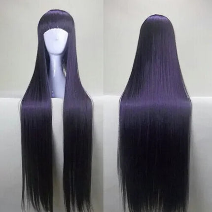 Dangan Ronpa Kyouko Kirigiri Purple Cosplay Wig Long Straight Synthetic Hair Wigs