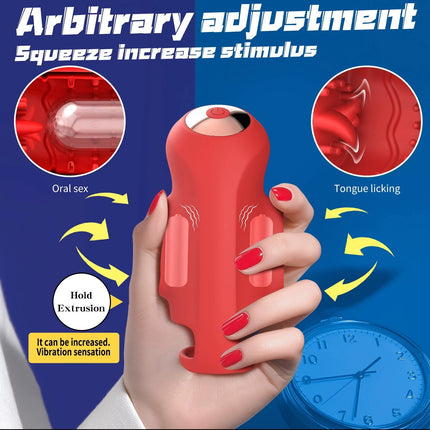 4IN1 Male Masturbator Penis Vibrator 10 Vibrating & 3 Motors Stroker with App Control 360° Wrapping Adult Sex Toy for Training
