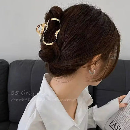 2024 New Vintage Ribbon Bow Hair Claws Exquisite Metal Hair Clip Clasp Hairpins For Women Hair Accessories Barrettes Shark Clips