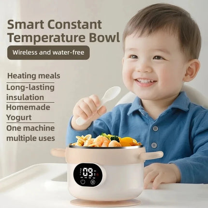 470ml Smart Insulated Bowl for Kids Portable Picnic Milk/Food Warmer 3600mAh Stainless Steel Heating Insulated Lunch Box