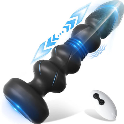 Wireless Remote Control Impact Vibration Anal Plug Beaded For Men And Women Toys For Anal Expansion Training Adult Toys Sex Toys
