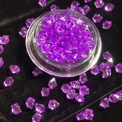 100Pcs Acrylic Stones Crystal Ice Cubes Decor Vase Filler Pebble Aquarium Fish Tank Accessories DIYJewelry Decoration 6*9mm