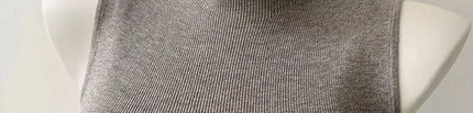 Korean Sle Knitted Vest Women's Base Layer Tank Top Svel f High Collar Spring Autumn Winter Inner And Outer Wear