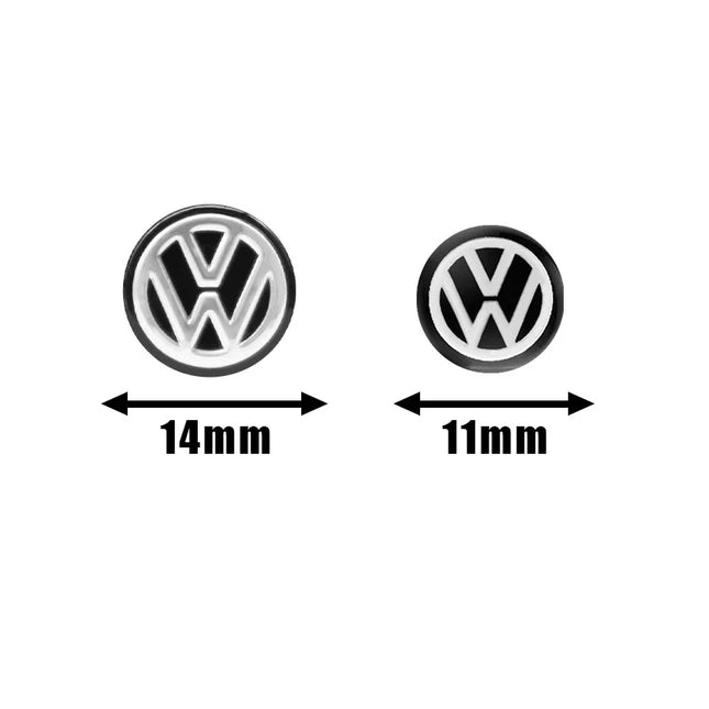 11mm 14mm Car Logo Key Epoxy Sticker Remote Key Badges Emblem Auto Accessory For Volkswagen Lamando Magotan Golf Polo MK6 Passat