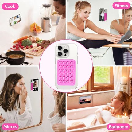 Silicone Suction Cup Grip Stand for Mobile Phone Selfie and Video Suction Cup Non-slip Hands-free Design Wall Mount Bracket