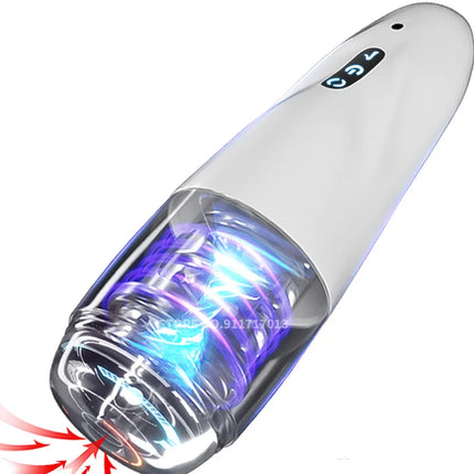 Male Sex Toy Automatic Sucking Telescopic Rotating Masturbator Cup For Men Real Vaginal Suction Pocket Blowjob Adult Product