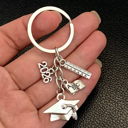 2026 Graduation Gown Cap KeyChain Ring Student Women Jewelry Personalized Accessories Fashion Pendant Gifts Forever
