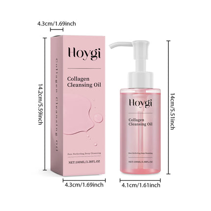 Gentle Collagen Makeup Remover for Sensitive Skin Waterproof Pore Cleansing Non Comedogenic 100ml Travel Size Facial Cleanser