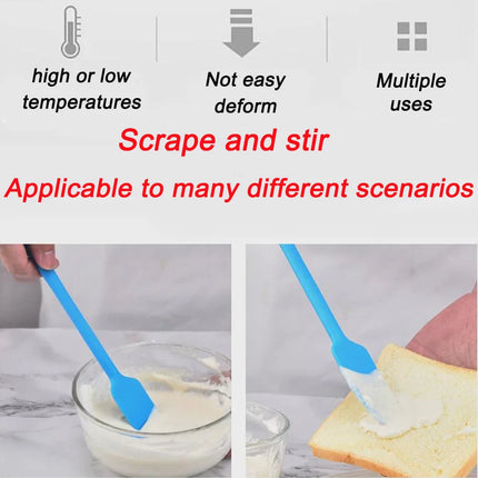 Silicone Baking Scraper Long Handle Cream Cake Spatula Kitchen Non-Stick  Butter Chocolate Flour Baking Kitchenware Accessories