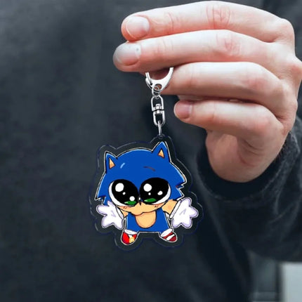 Cute Cartoon Hedgehog Keychain Accessories Bag Charms Anime Animal Meme Keychains Keyrings Jewelry Fans Gift