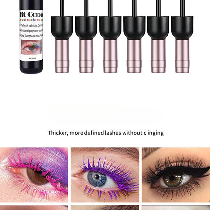 6 Colors Mascara Waterproof Extra Volume Free Shipping Korean Cosmetics Makeup Products Blue White Brown Waterproof Mascara