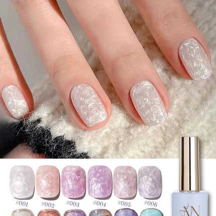 MIANEL 12ML Mother-of-Pearl Mermaid Shimmer Thread Gel Polish 2026 Spring-Summer Collection Fine Glitter Aurora Pearl Nail Art