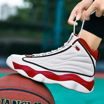 Hot Sale Basketball Shoes Men Women High Top Leather Outdoor Sport Shoe Unisex Anti-Slippery Basketball Boots Couples Sneakers