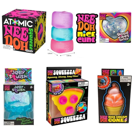 New Schylling Needoh Ice Cream Sensory , Squeeze Toy Stress Relief Blocks, Stress Reduction, Puzzle Solving Emotional Regulation