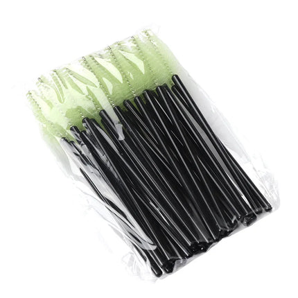25pcs Eyelashes Extension Supplies Makeup Brushes Mascara Wand Microbrush Eyebrow Eyelash Cosmetics Applicator Spoolie Brush